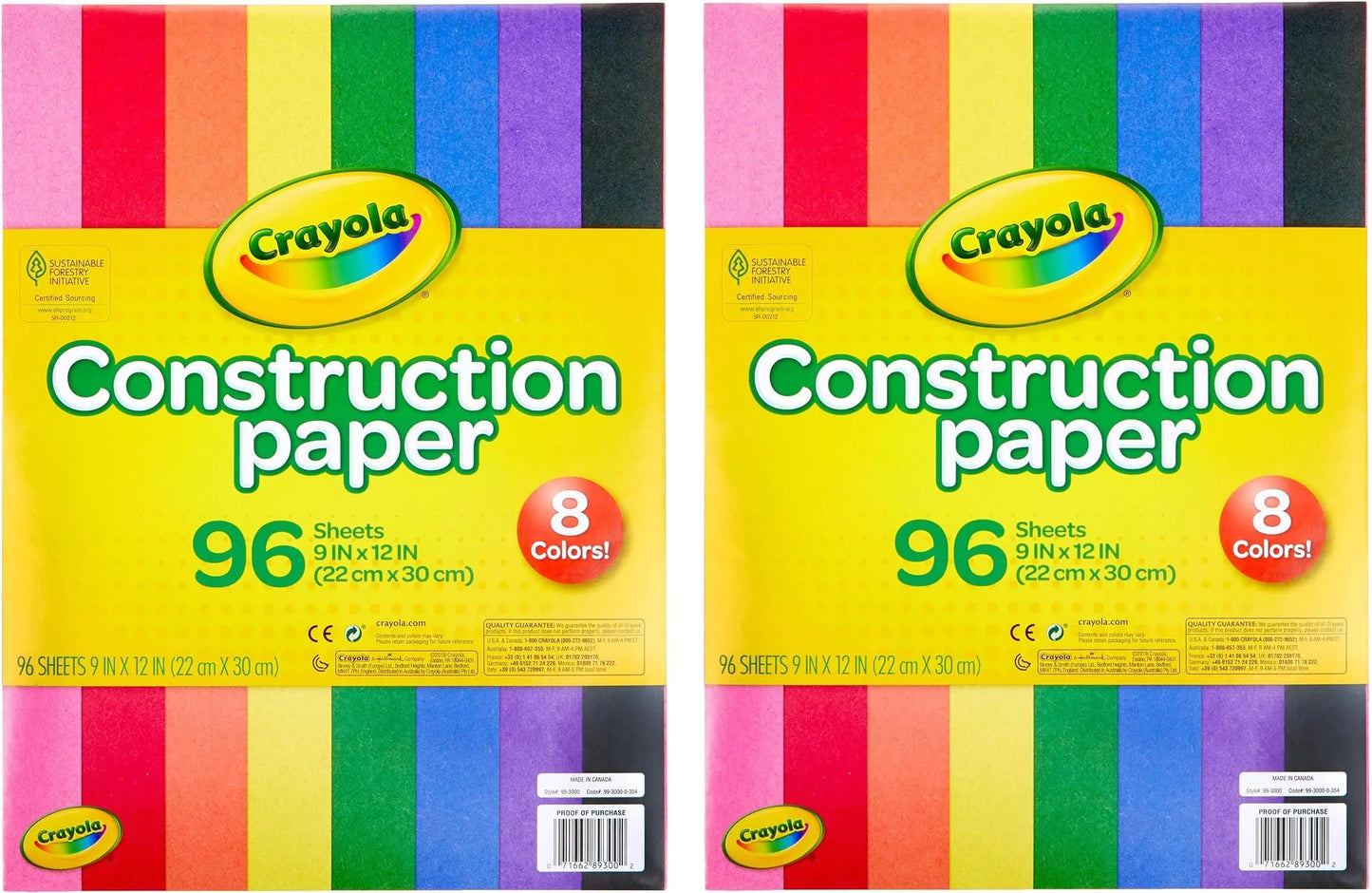 Crayola Construction Paper 96 Sheets - Pack of 2