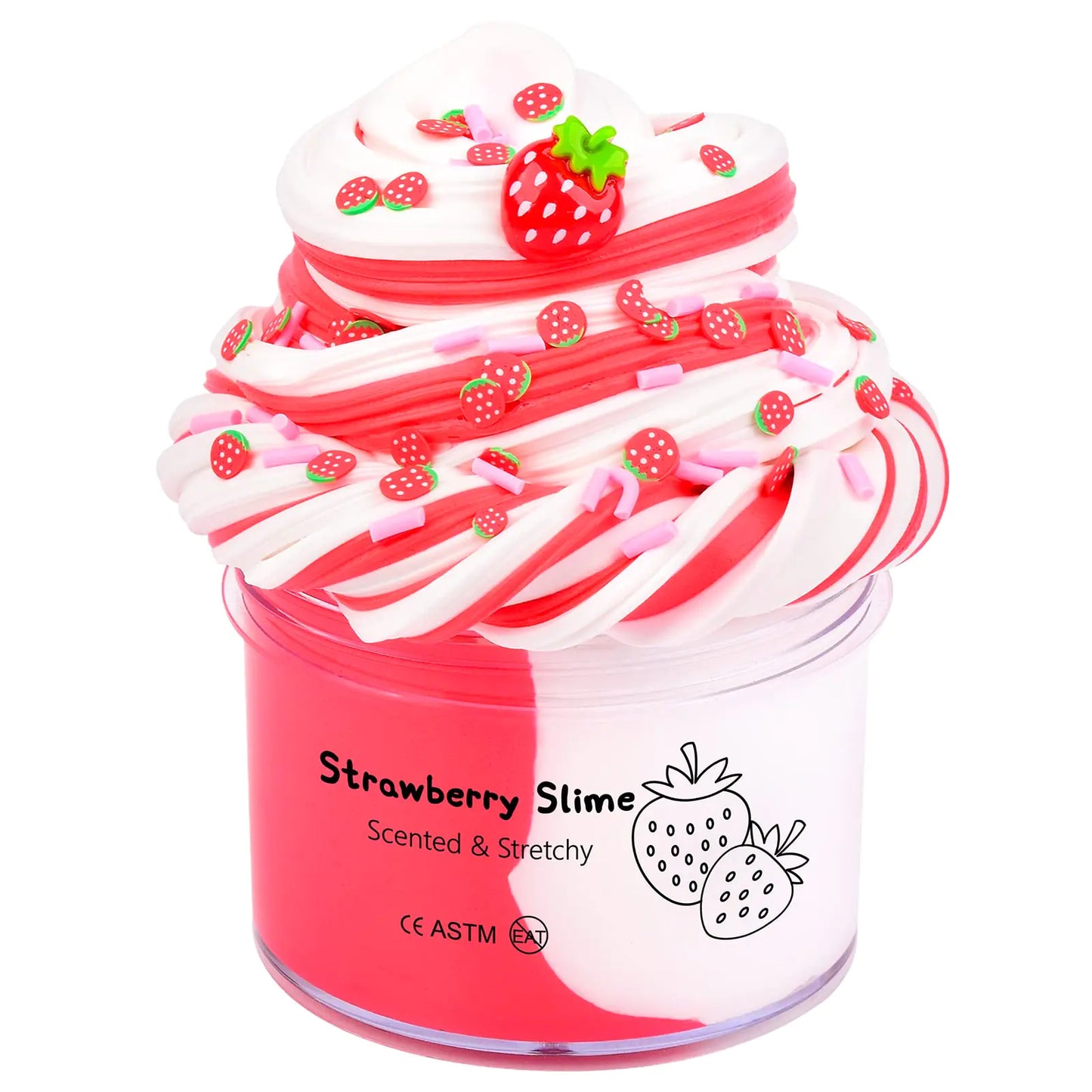 CIOAIWAE Butter Slime KitStrawberry Slime Super Soft and Non-Sticky Party Favors Slime Toys for Girls Boys (7oz 200ML)