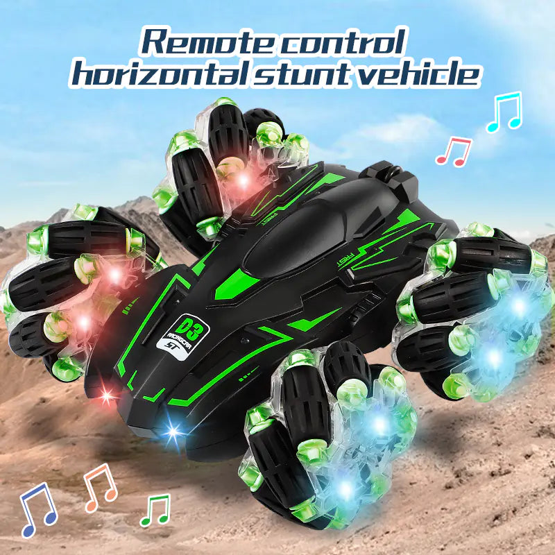 Remote Control Four-Wheel Drive Stunt Car for Kids