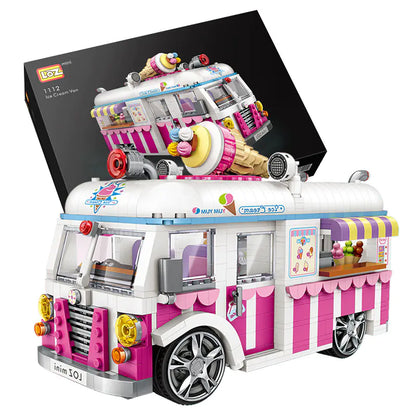 LOZ Mini Ice Cream Truck Building Blocks Toy Model
