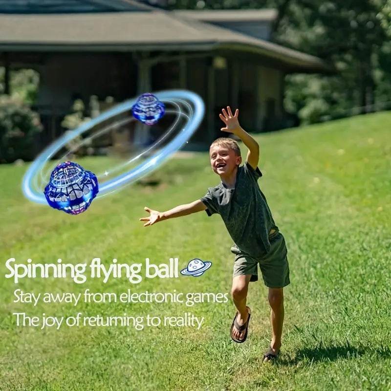 Flying Magic LED Spinner Ball – Rechargeable Drone Toy Gift for Kids