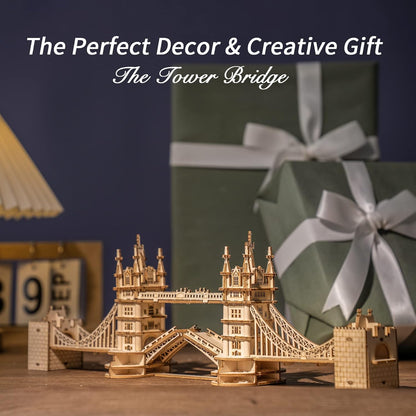 ROBOTIME 3D Wooden Puzzle London Tower Bridge Model Kit For Adults Xmas Gifts TG412