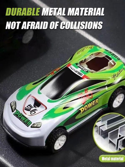 Retro Style Iron Sheet Retro Power Pull Back Car Set