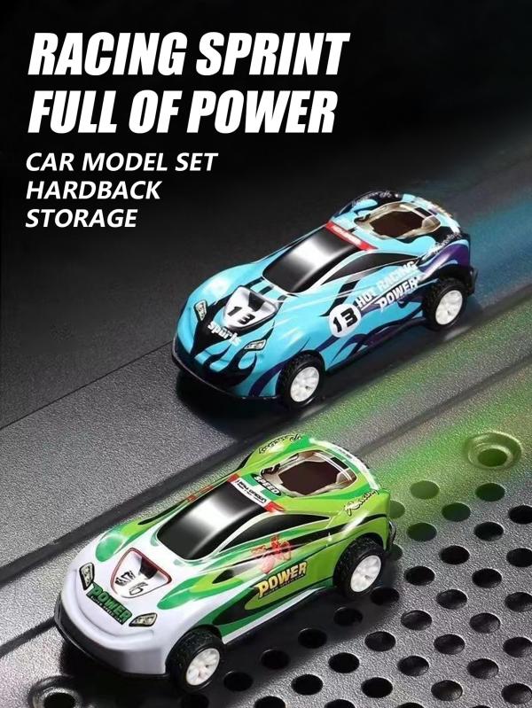 Retro Style Iron Sheet Retro Power Pull Back Car Set