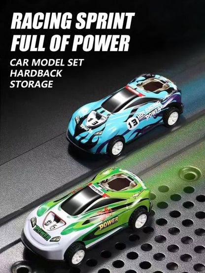 Retro Style Iron Sheet Retro Power Pull Back Car Set