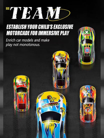 Retro Style Iron Sheet Retro Power Pull Back Car Set