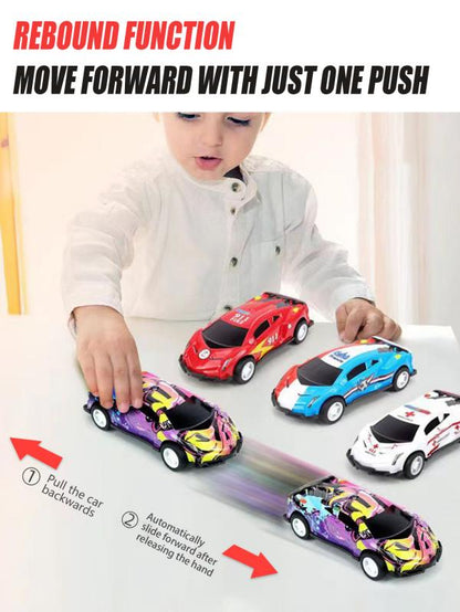 Retro Style Iron Sheet Retro Power Pull Back Car Set