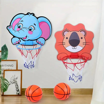 Wall-Mounted Indoor Basketball Hoop for Kids