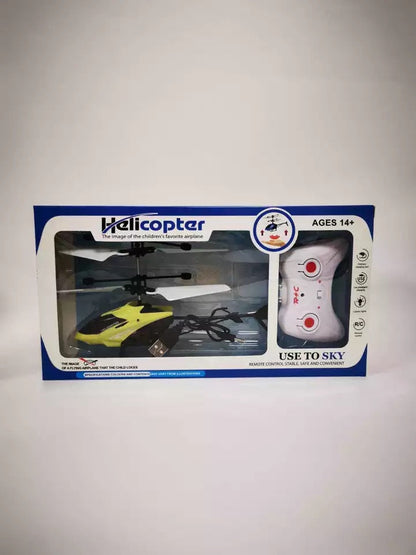 Remote controlled aircraft induction suspended two-way helicopter, drop resistant and playable, rechargeable flying stall toy with lights