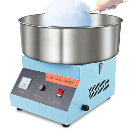 Cotton Candy Machine Commercial 1000W Efficiently Cotton Candy Maker Machine with Stainless Steel Bowl Sugar Scoop Easy & Safe to Use Candy Floss Maker for Kids Home Party Birthday Festival