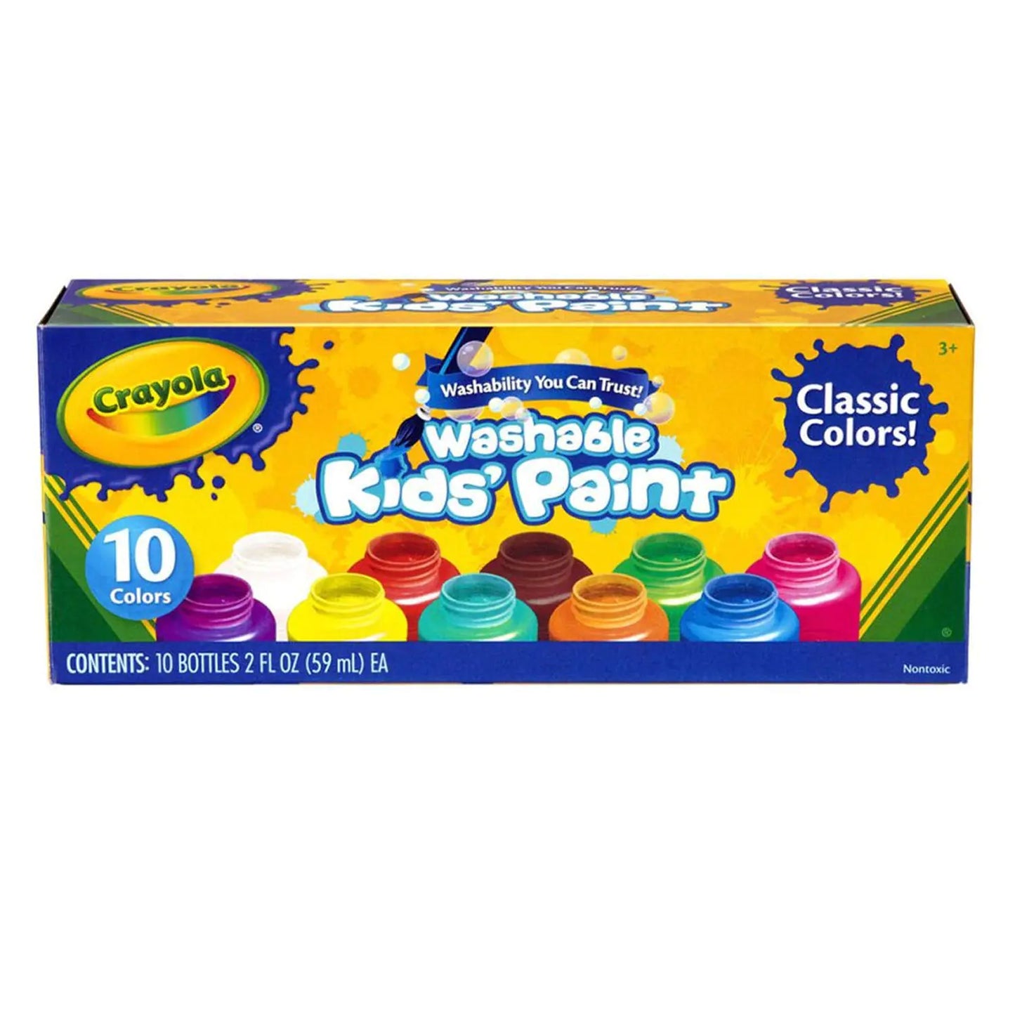 Crayola BIN541205BN Washable Kids Watercolor Paint 10 Bottles Per Pack 3 Packs