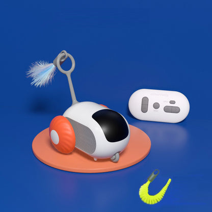 Pet Gravity Intelligent Running Car Remote Control Electric Cat Toy Teasing Stick Cat Pet