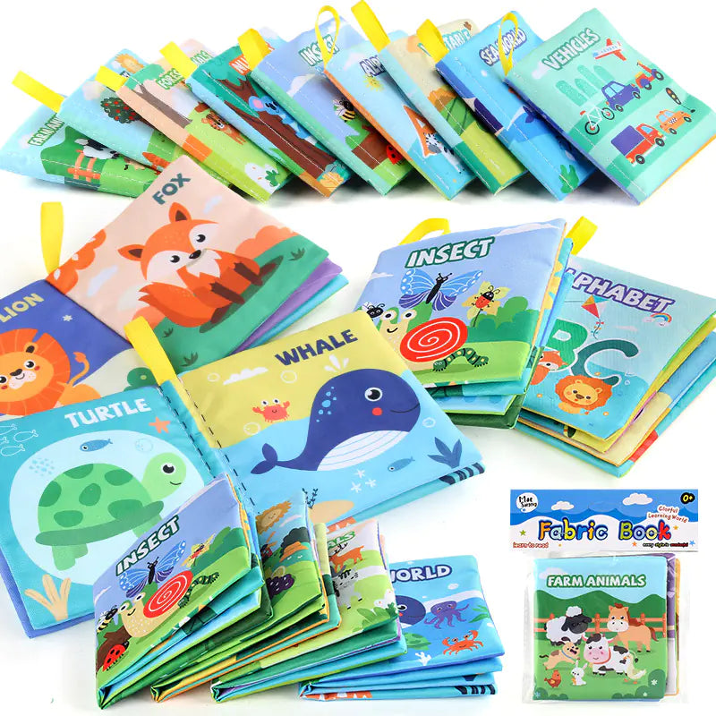 3D Fabric Baby Book - Early Education Toy with Animals