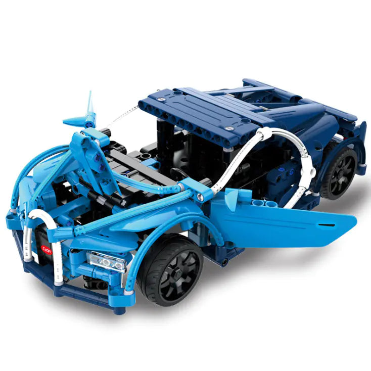 Blue Phantom Puzzle Building Block RC Toy Car Model