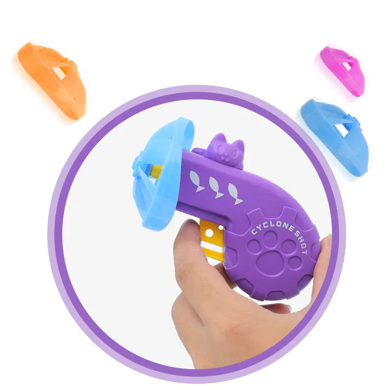 Colorful Flying Saucer Toy Gun for Boys (Educational)