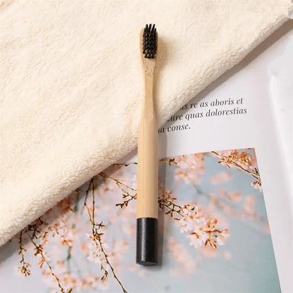 Children's Bamboo Toothbrush with Soft Charcoal Bristles