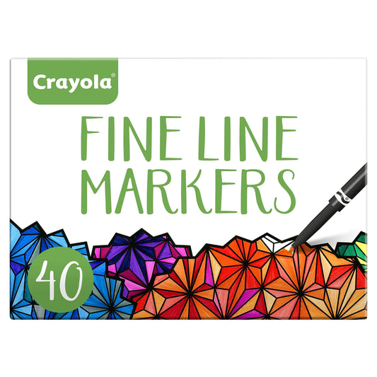 Crayola Adult Coloring 40Ct Fine Line Markers Great for Adult Coloring Books