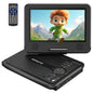 9.5" Portable DVD Player for Kids and Car with 7.5" Swivel Screen 4-6 Hours Working Time Car DVD Player with Dual Speakers Remote Control Support Sync TV Region Free USB/SD/AV