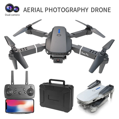 E88 Dual Camera WiFi FPV Drone – Foldable RC Quadcopter with Altitude Hold & Remote Control
