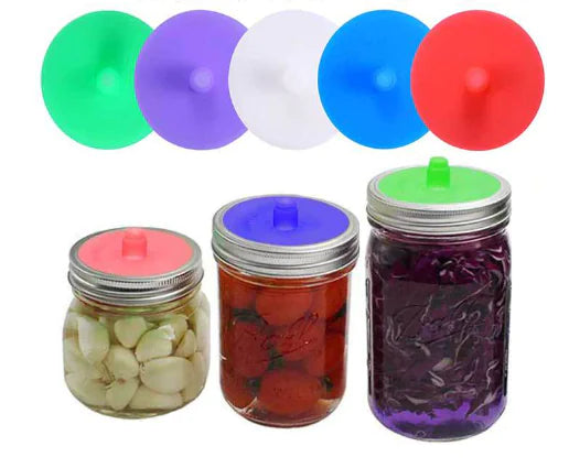 Silicone Airlock Fermentation Lid for Mason Jar (One Set)
