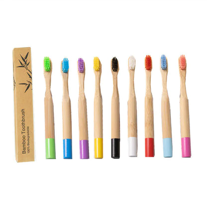 Children's Bamboo Toothbrush with Soft Charcoal Bristles