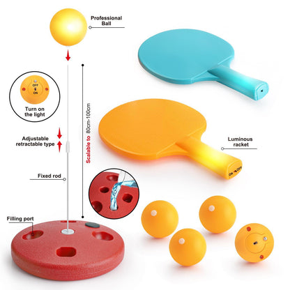 Glowing Ping-Pong Set - The Luminous Delight Of Night Games With Flashing Lights, Easy To Play, And Endless Laughter