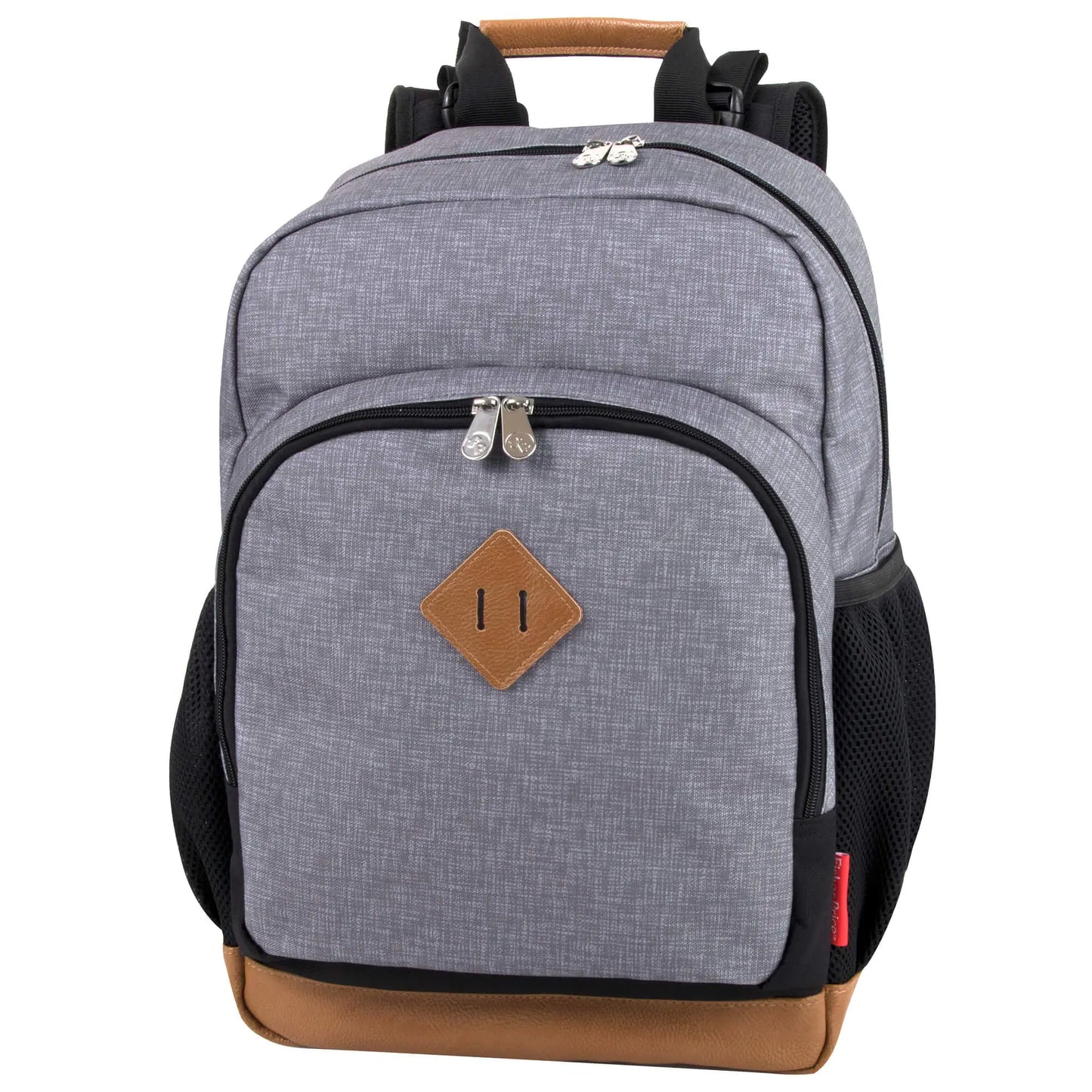 Fisher-Price Fastfinder Multipocket Grey Diaper Bag Backpack with Changing Pad and Stroller Straps (Grey)