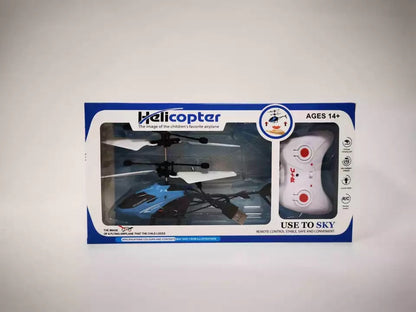 Remote controlled aircraft induction suspended two-way helicopter, drop resistant and playable, rechargeable flying stall toy with lights