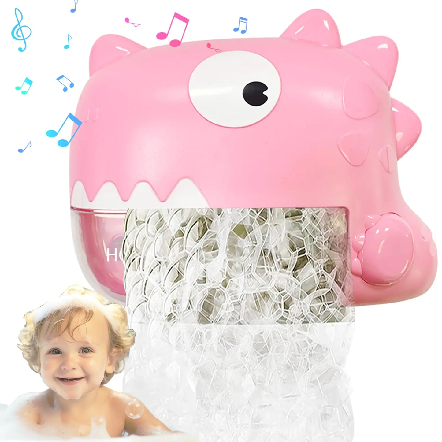 Baby Bath Toys - Bath Toys Bath Bubble Machine Automatic Bubble Maker with Music Bath Toys for Kids Ages 1-3 4-8 Toddler Bath Toys Dinosaur Toys for Kids 3-5 Gifts for Boys Girls