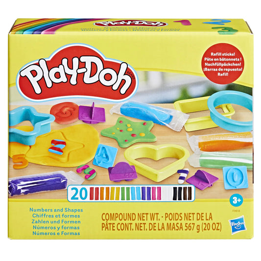 Play-Doh Numbers and Shapes Playset with 17 Tools & 20 Compound Sticks Kids Arts & Crafts Preschool Toys for Girls & Boys Ages 3+