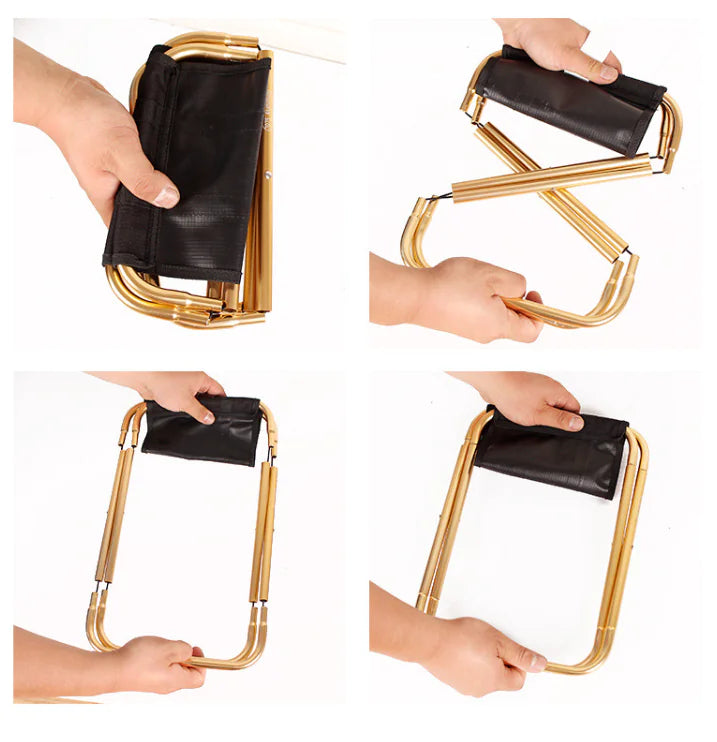 Portable Aluminum Folding Camping Stool for Outdoors