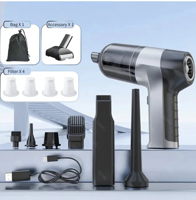 Wireless Mini Car Vacuum Cleaner for Home and Auto (One Set)