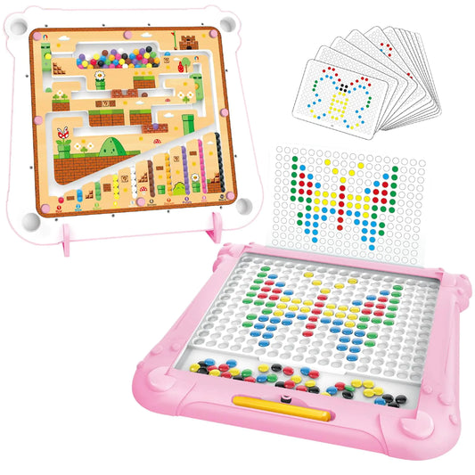 ARIHEL Magnetic Color and Number Maze Magnetic Drawing Board 2 in 1 Montessori Learning Toys for Toddlers 3 4 5 Years Preschool Educational Toys for Toddlers Boys Girls Road Trip Travel Toys