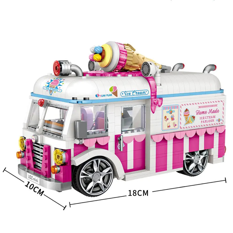 LOZ Mini Ice Cream Truck Building Blocks Toy Model