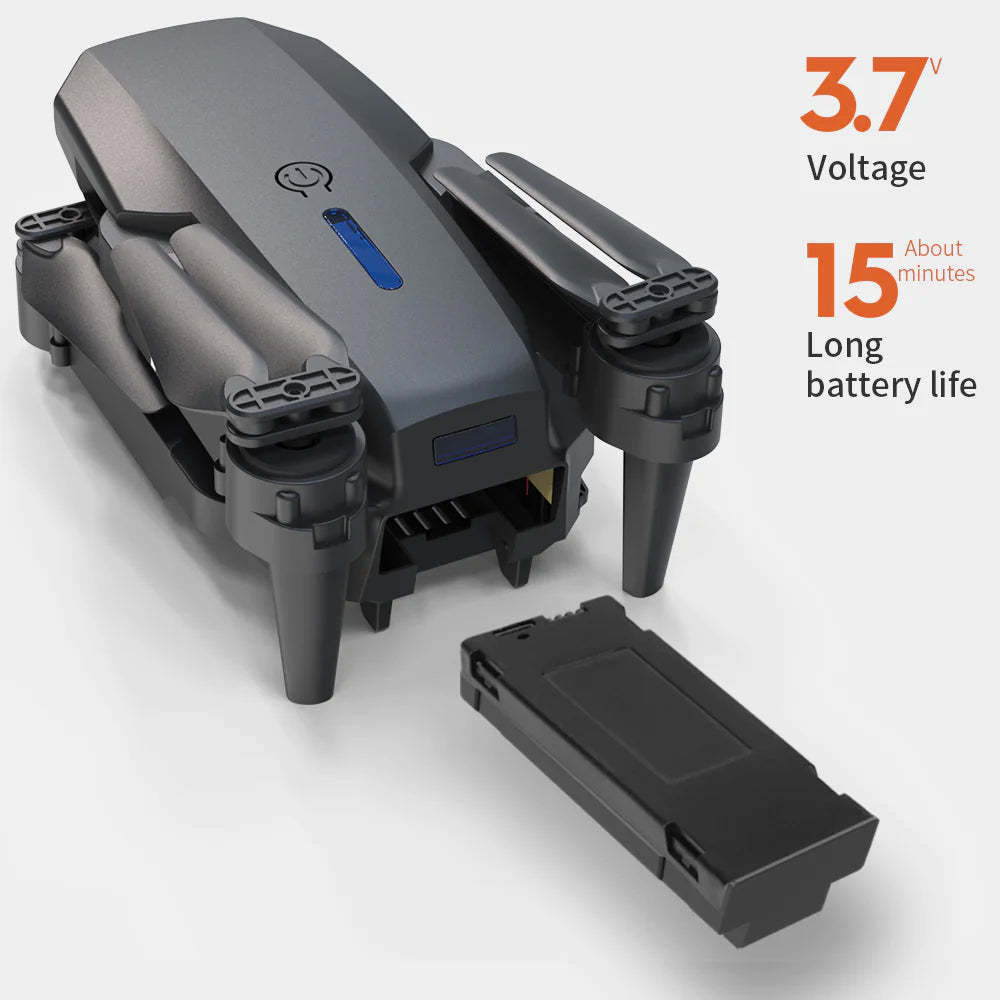 E88 Dual Camera WiFi FPV Drone – Foldable RC Quadcopter with Altitude Hold & Remote Control