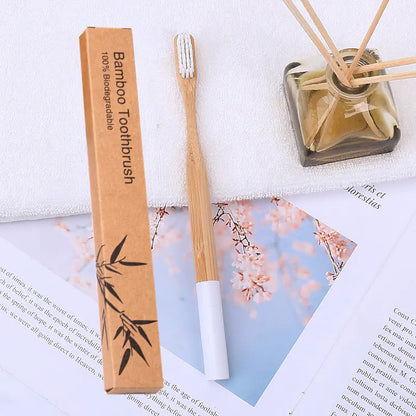 Bamboo Toothbrush with Custom Logo and Kraft Paper Box