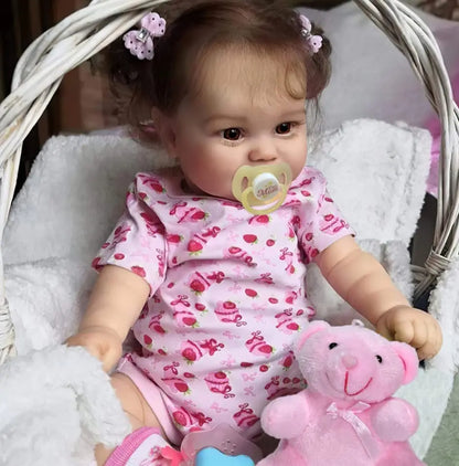 JIZHI Lifelike Reborn Baby Dolls - 20 Inch Soft Full Vinyl Body Realistic-Newborn Baby Dolls Adorable Poseable Real Life Baby Dolls with Feeding Kit & Gift Box for Kids Age 3 +