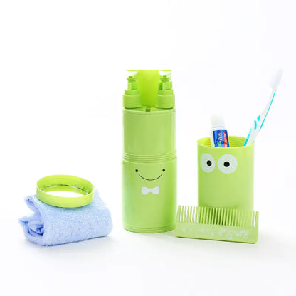 Travel Toiletry Cup Set with Portable Toothbrush Case