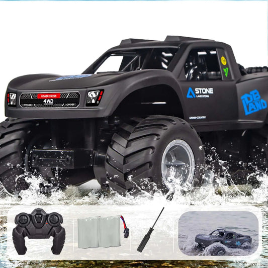 KB KAIBO 1:16 Amphibious Remote Control Car 4WD Monster Truck Toys All Terrain Rc Cars for Adults Rc Trucks 4x4 Off Road Waterproof，6 7 8 9 10 11 12+ Year Old Boy/Girl Gifts Christmas Toys (Blue