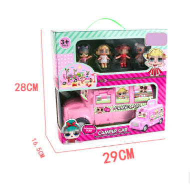 Surprise Dress-Up Doll Playground Toy with Food Truck