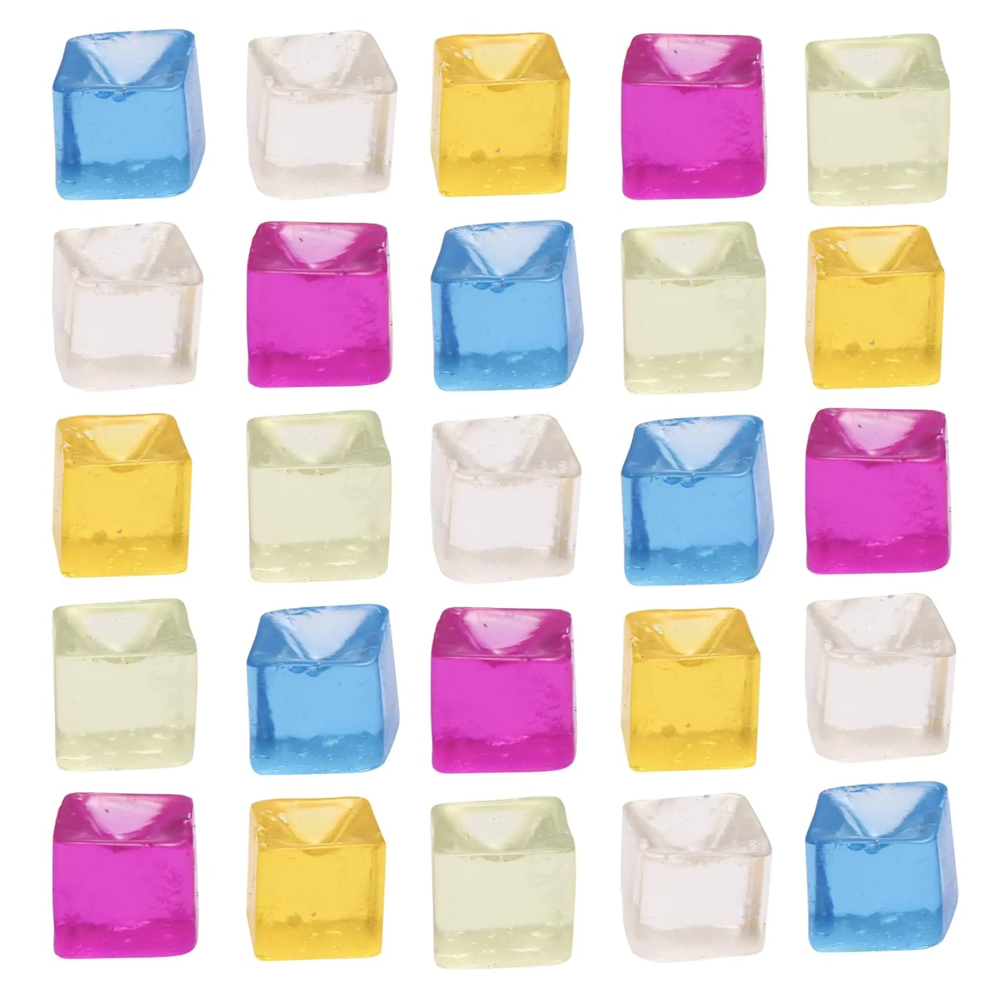 25pcs Mini Squishies Squishy Toy Party Favors for Kids Ice Cube Mochi Squishy Toys Kawaii Stress Balls Reliever Anxiety Toys for Boys Girls