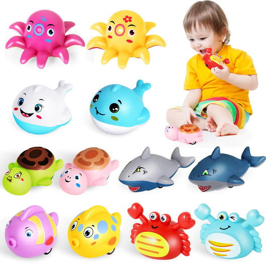 12 Pcs Pull Back Cars for Toddlers 1-3 Animal Pull Back Racing Cars Bulk Mini Car Toys fors Boys Girls  Party Favors for kids Treasure Box Toys Small Cars Bulk Prizes Valentines Day Gift for Kids