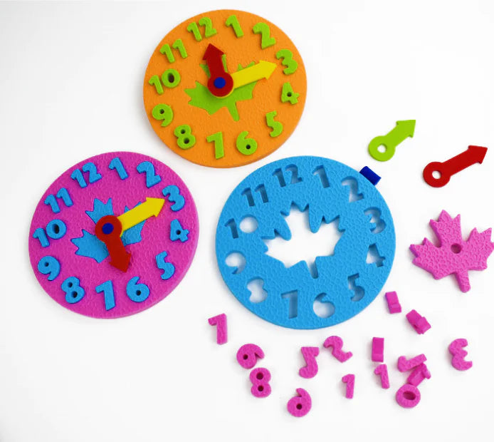 EVA Clock Puzzle Blocks for Time Learning (Gift Set)