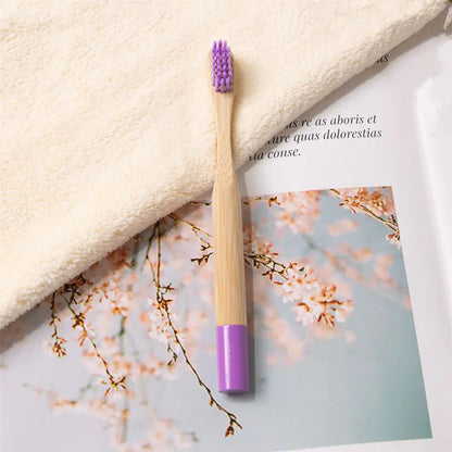 Children's Bamboo Toothbrush with Soft Charcoal Bristles