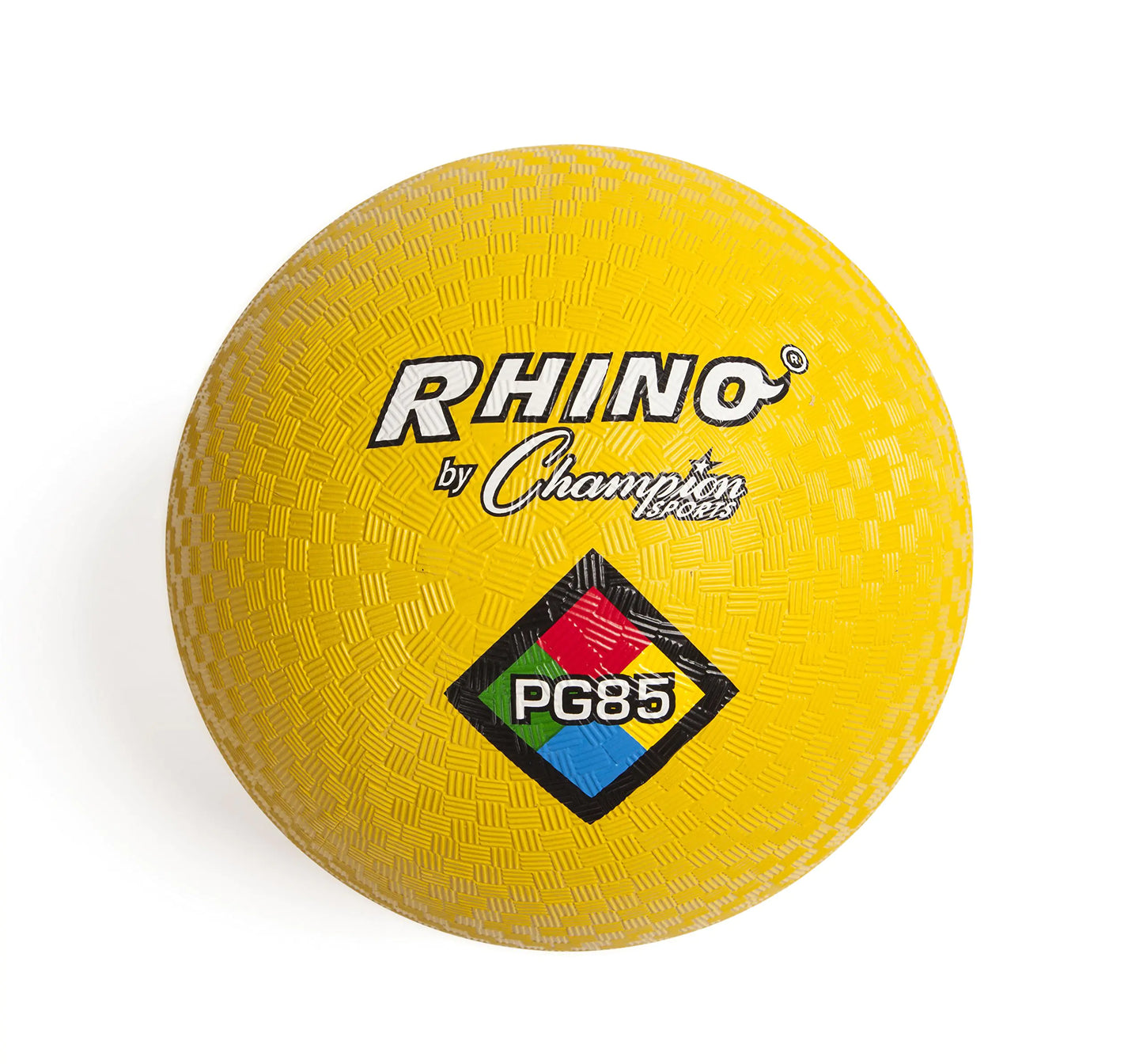 Champion Sports Rhino Playground Balls 8.5"D - Two Ply Nylon Wound YELLOW