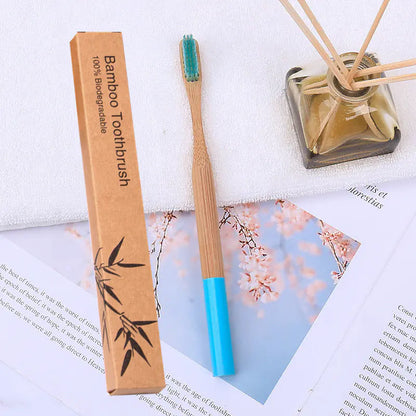 Bamboo Toothbrush with Custom Logo and Kraft Paper Box