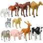 Beverly Hills Doll Collection Farm Animal Toys Set of 10 Moveable Joints Large Toy Farm Animals for Toddlers Plastic Animal Figures Realistic Animal Figurines for Kids