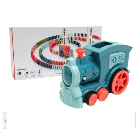 Electric Domino Train Toy with Automatic Block Dispenser (One Set)