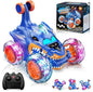 Remote Control Stunt Car Shark RC Kids Toy Outdoor 360° Rotating Boys and Girls - Blue