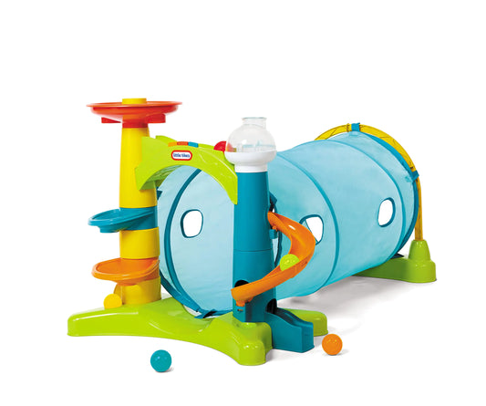 Little Tikes Learn & Play 2-in-1 Activity Tunnel with Ball Drop Game Windows Silly Sounds Music Accessories Collapsible for Easy Storage- Gifts for Kids Toy for Boys Girls Age 1 2 3 Year Olds